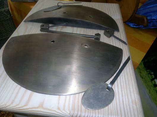 Tirador disco  bronce envejecido