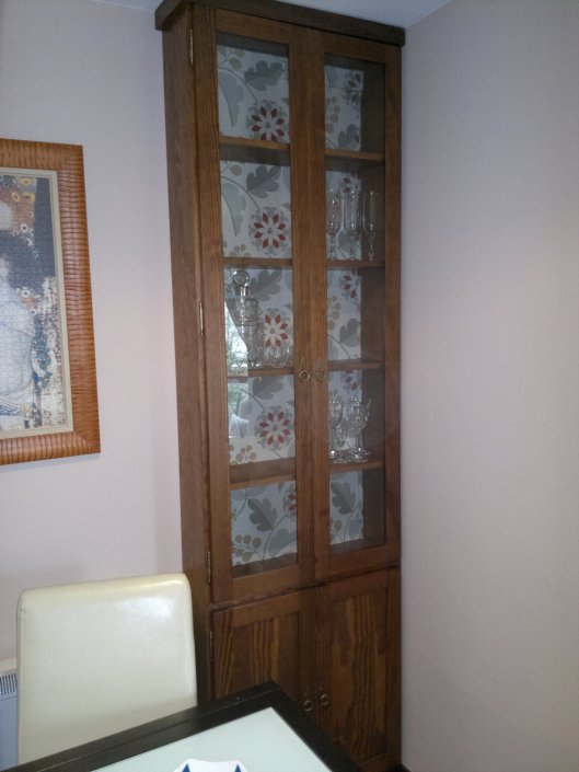 Vitrina madera y cristal