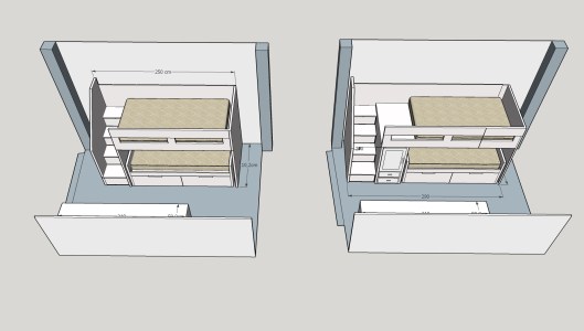 cama nido  armario, escalera, escritorio (12)