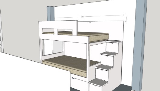 cama nido  armario, escalera, escritorio (7)
