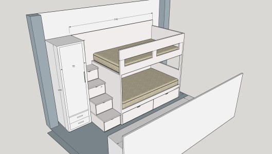 cama nido  armario, escalera, escritorio (9)