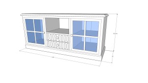 mesa tv 2 puertas 2 cajones